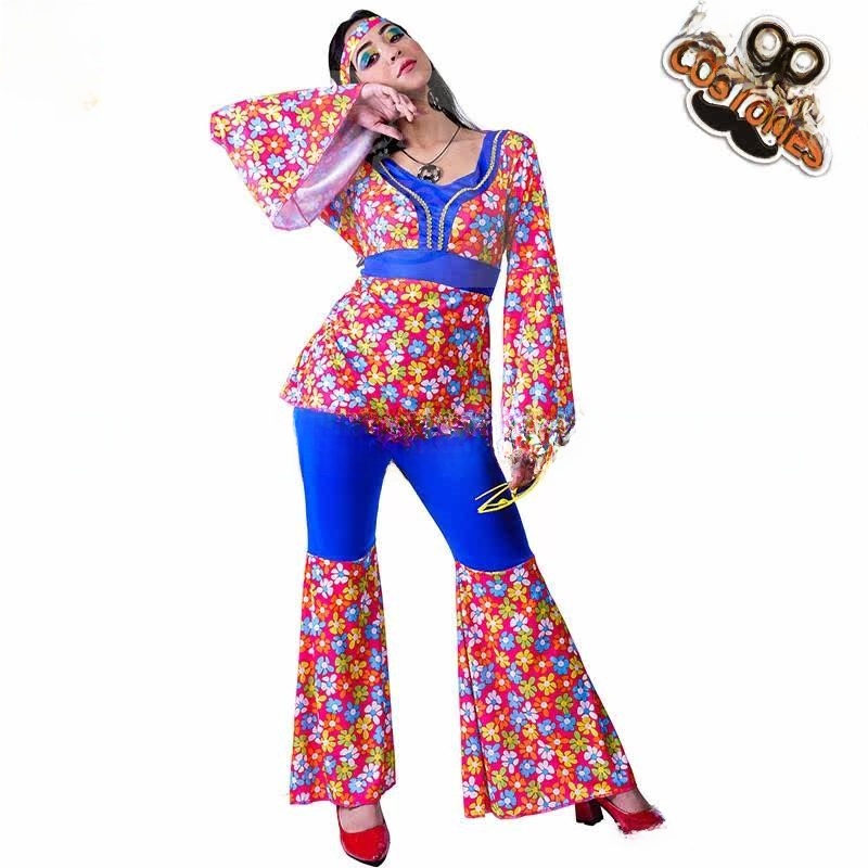 Ethnic Fashion Trend - Costume hippie à grandes fleurs pour
