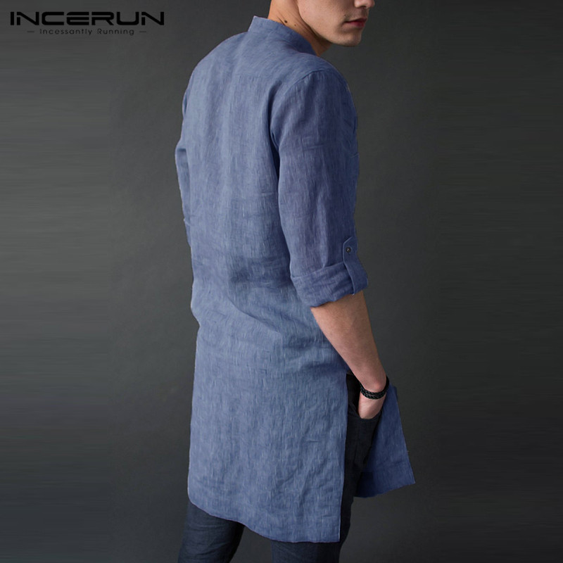 INCERUN-T-shirt à Manches sulf - Kurta Men Cotton avis et prix