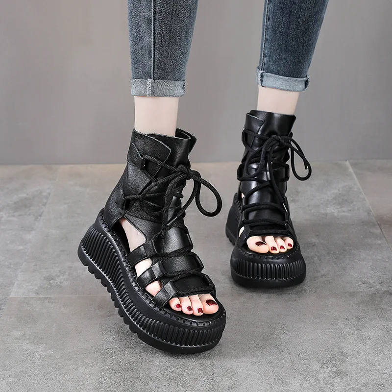Bottines ethniques en cuir vér - Ethnic Fashion For Women avis et prix