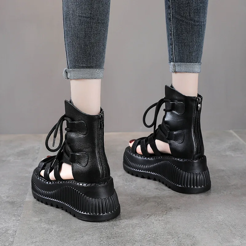 Bottines ethniques en cuir vér - Ethnic Fashion For Women avis et prix