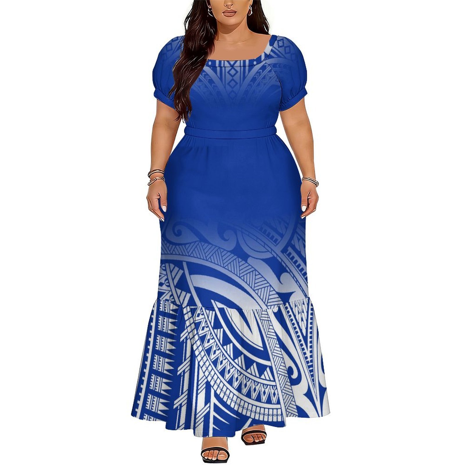 Robe longue élégante à col en  - Ethnic Style Dresses avis et prix