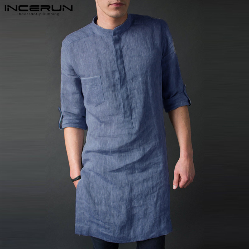 INCERUN hommes à manches longu - Kurta Men Cotton avis et prix
