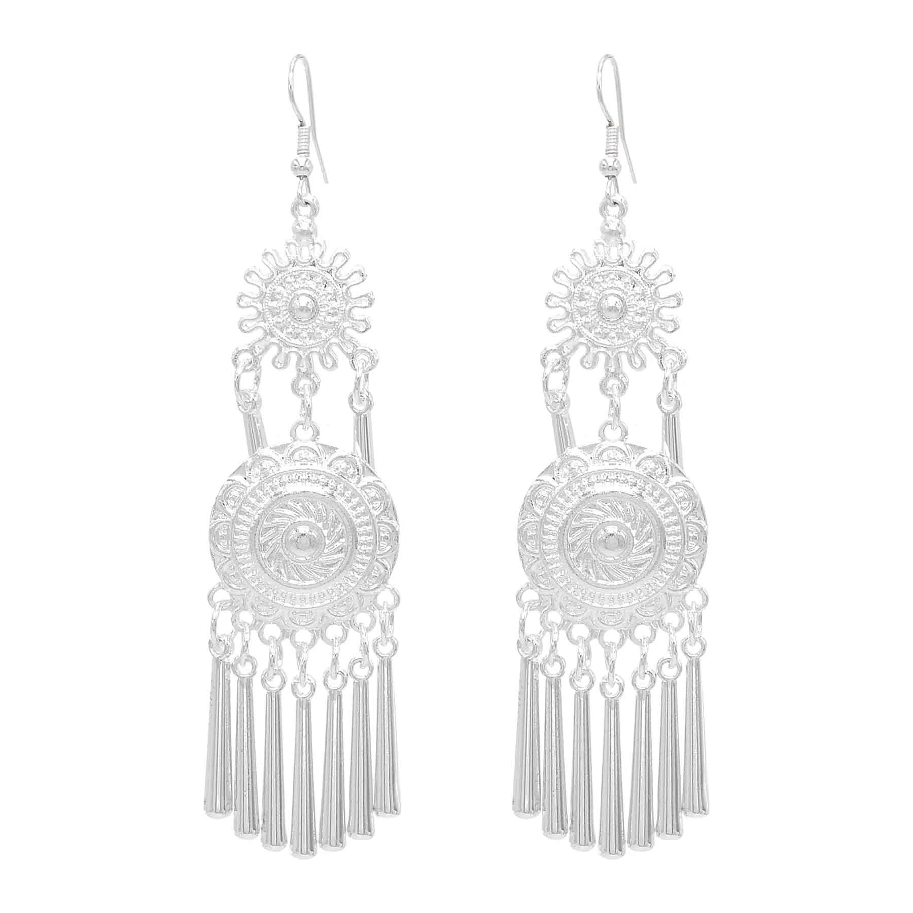 Miao – boucles d'oreilles long - Ethnic Fashion Pakistan avis et prix