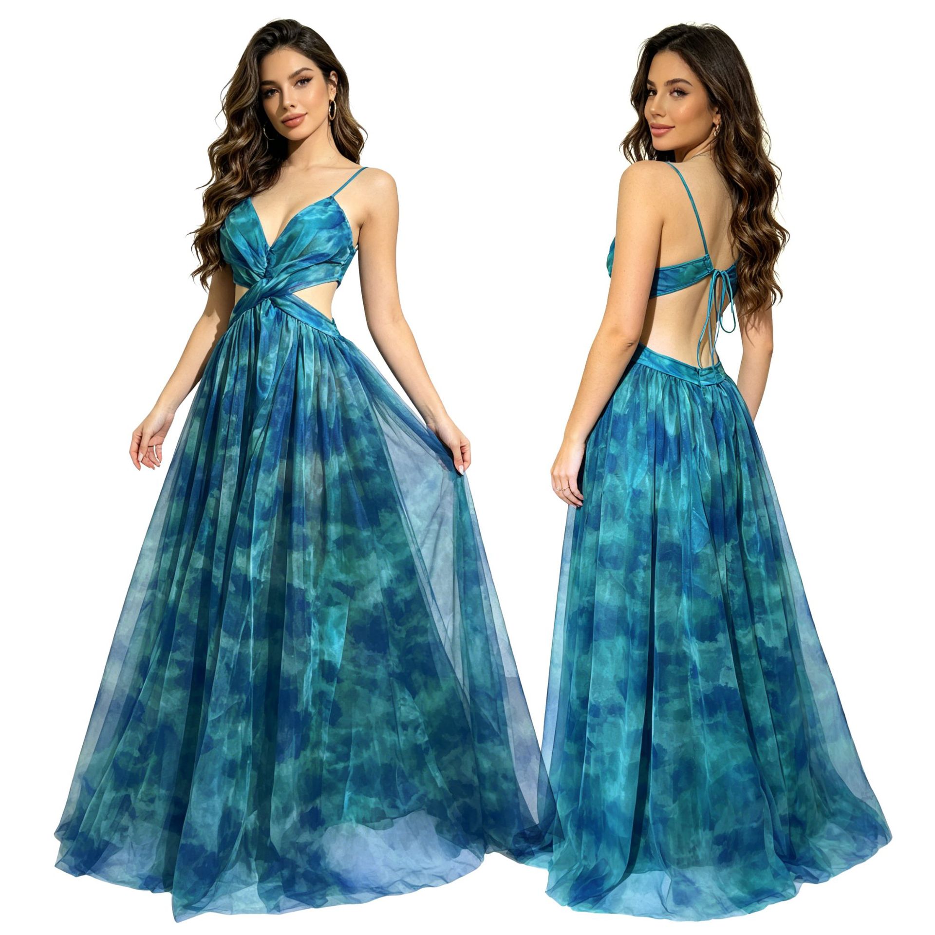 Robe sexy en maille tie-dye sa - Ethnic Style Dresses avis et prix