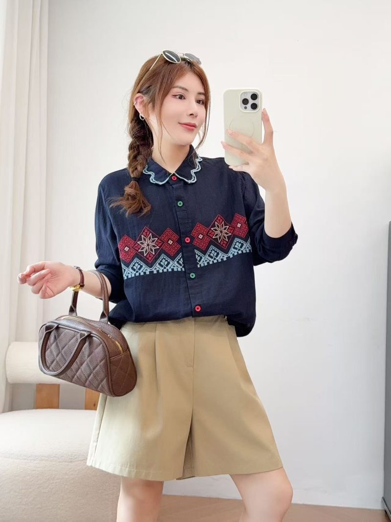 Nouvelle chemise à manches lon - Ethnic Fashion Clothing avis et prix