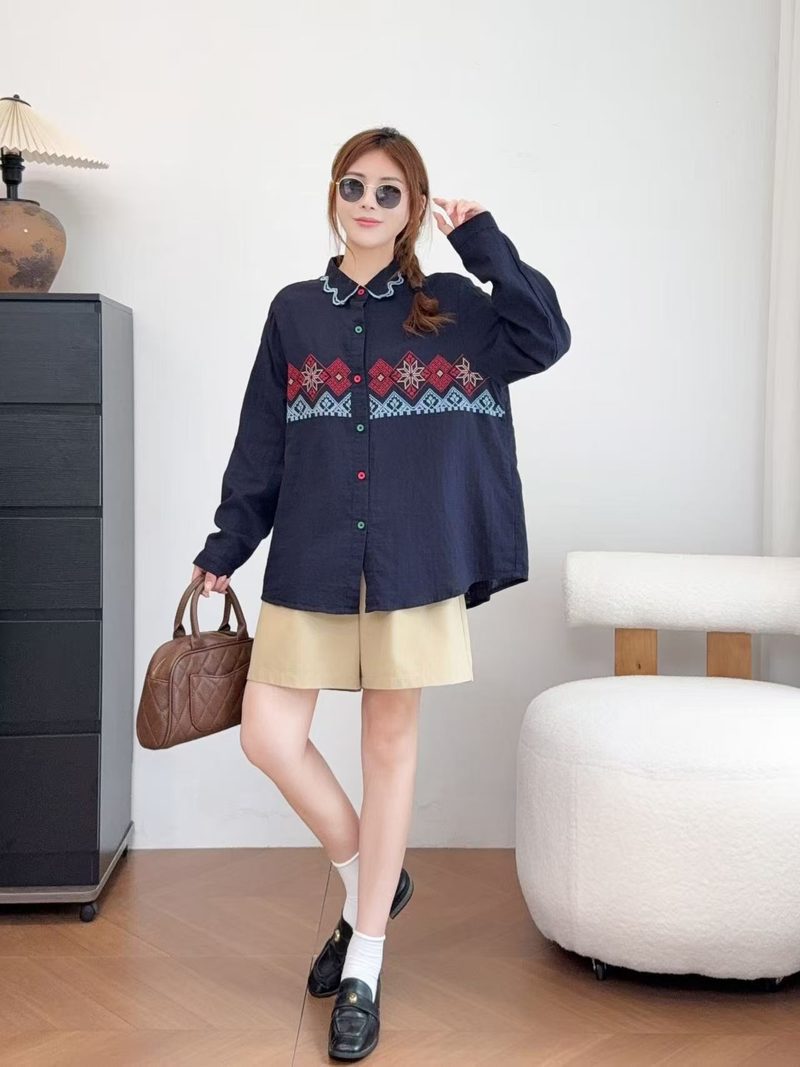 Nouvelle chemise à manches lon - Ethnic Fashion Clothing avis et prix