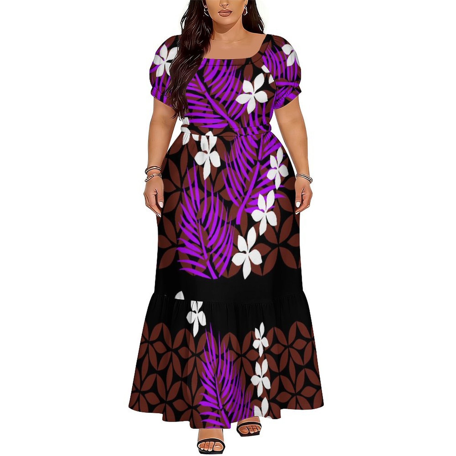 Robe confortable à manches cou - Ethnic Style Dresses avis et prix