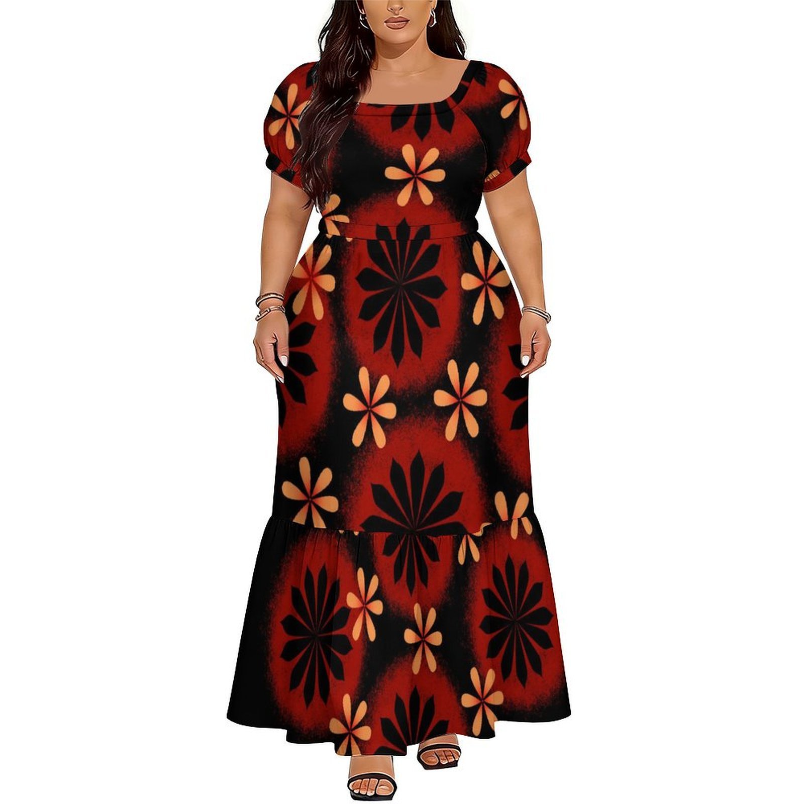 Robe confortable à manches cou - Ethnic Style Dresses avis et prix