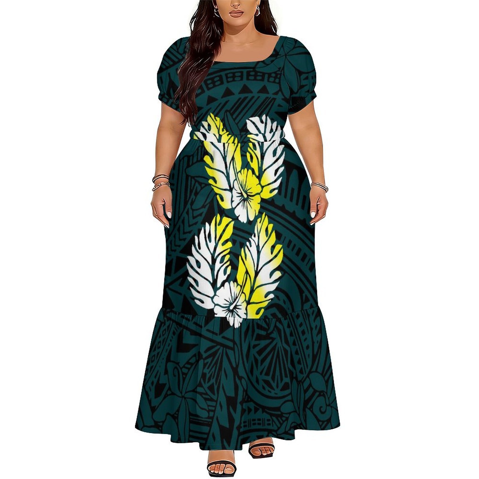 Robe confortable à manches cou - Ethnic Style Dresses avis et prix